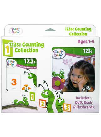 Brainy Baby 123s Introducing Numbers 1-20 Board Book, Flashcards