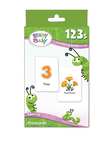 Brainy Baby 123s Flashcard Set Introducing Numbers 1 to 20 Flash Cards