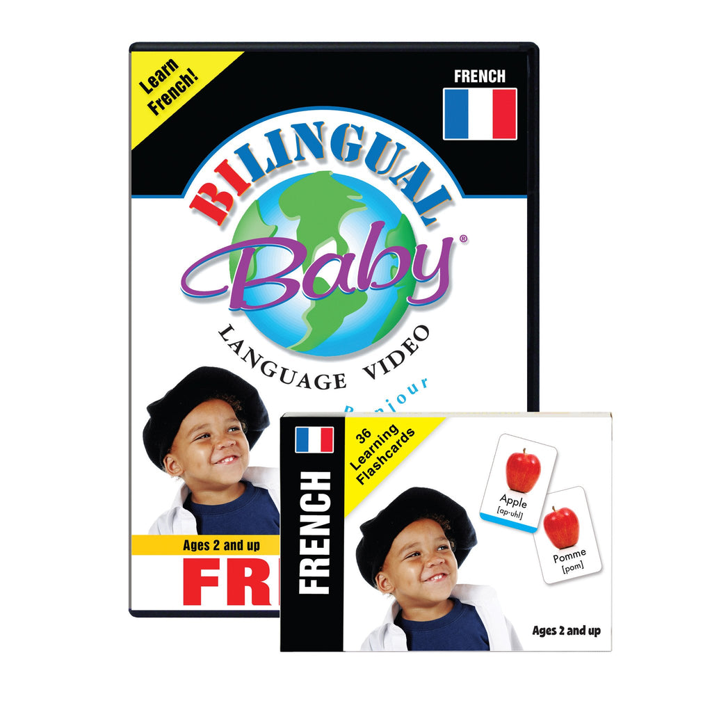 Bilingual Baby Learn French Total Immersion DVD and Flash Card Set for Babies and Toddlers by Small Fry Beginnings