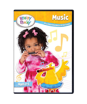 Brainy Baby® Discovering Musical Horizons Board Book, Flashcards & DVD Collection for Preschool Children