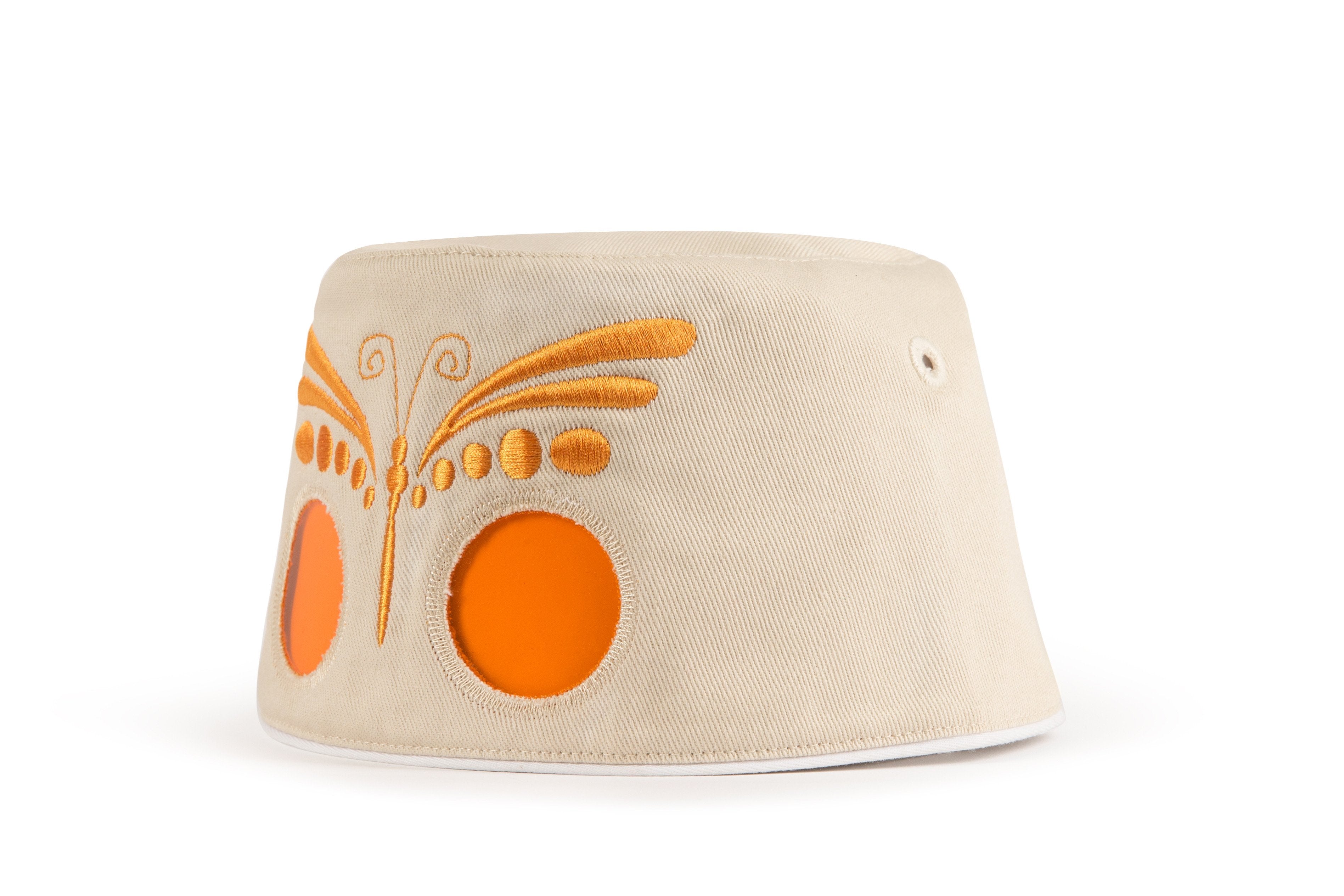 COOEEE Butterfly Sunglasses Hat Khaki with Orange Lenses by Boomerang Baby