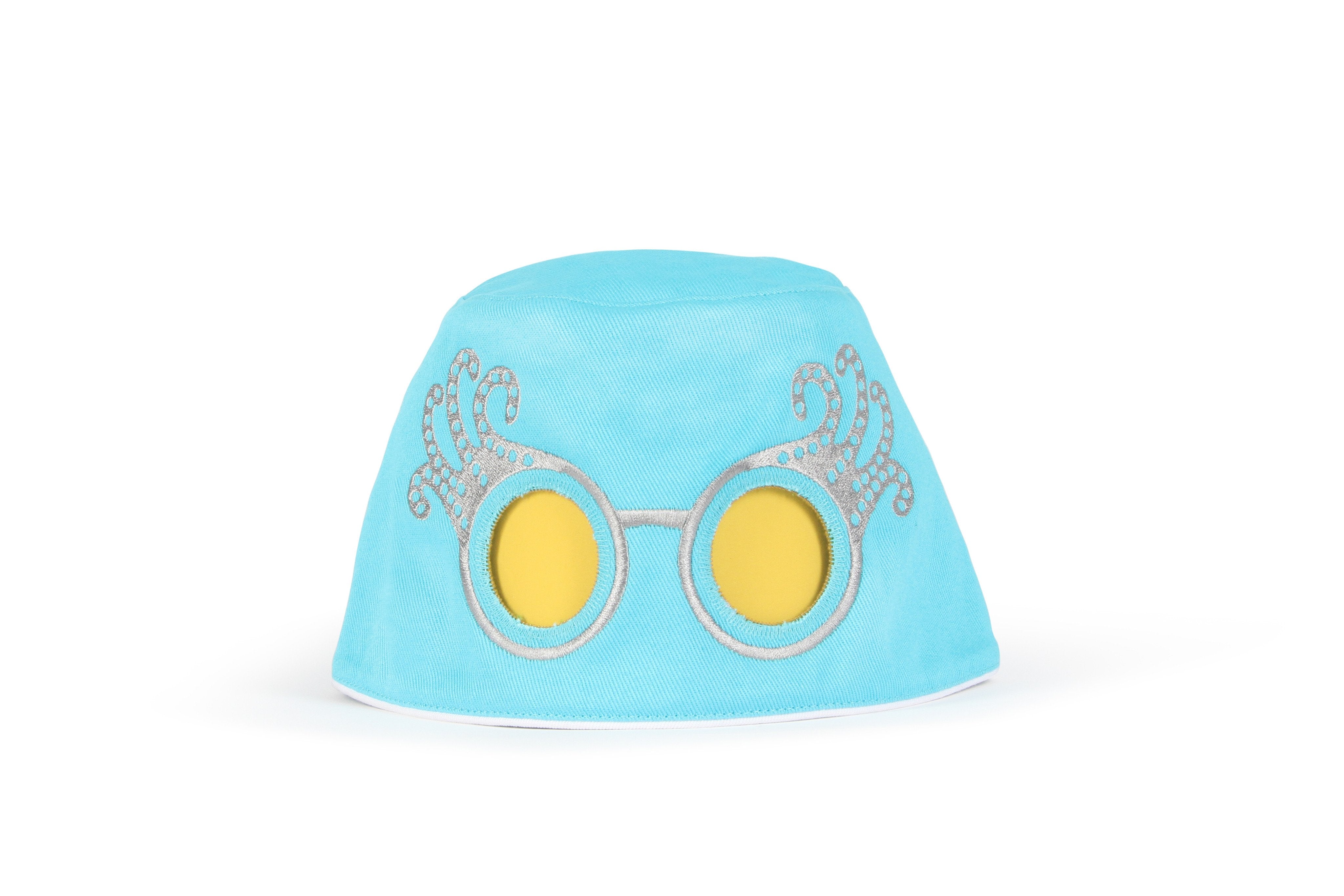 COOEEE Edna Sunglasses Hat Blue and Pink with Yellow Lenses by Boomerang Baby