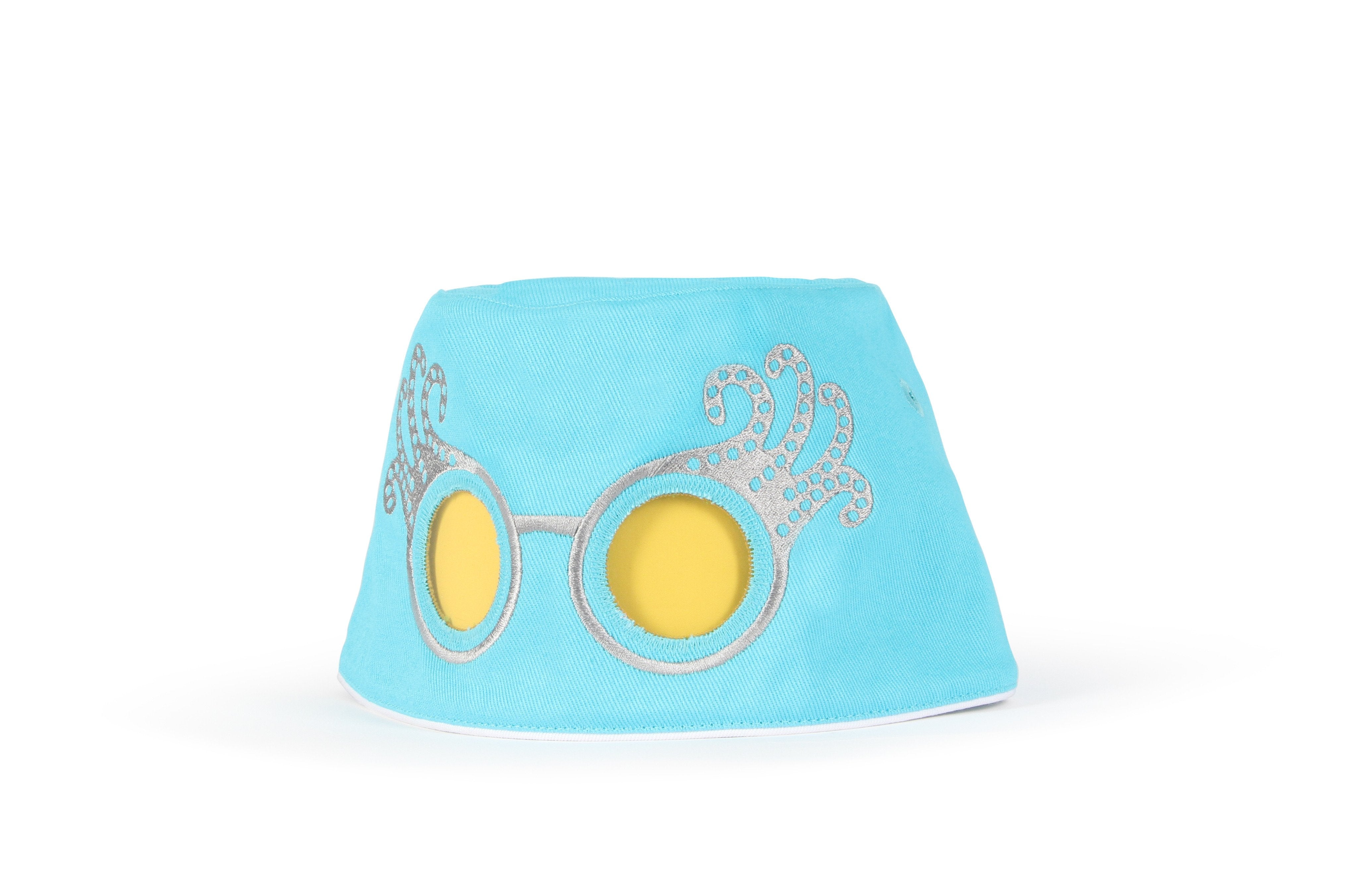 COOEEE Edna Sunglasses Hat Blue and Pink with Yellow Lenses by Boomerang Baby