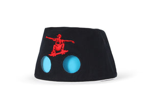 COOEEE Skater Sunglasses Hat Black and Red with Blue Lenses by Boomerang Baby