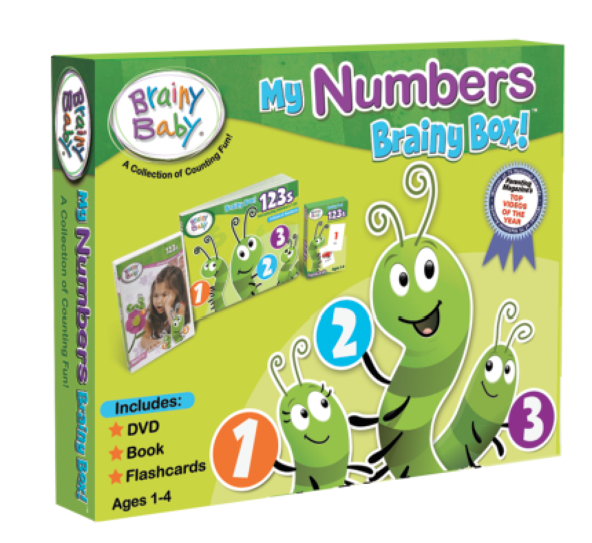 brainy baby brainy box numbers collection front view