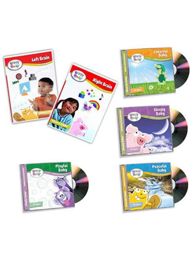 Brainy Baby Infant Learning For a Lifetime Collection of 2 DVDs and 4 CDs