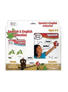Brainy Baby Spanish & English Flashcards, Board Book & DVD Simple Words and Phrases Collection