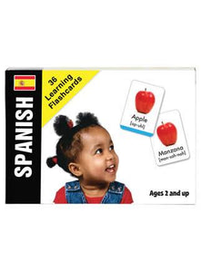 Bilingual Baby Learn Spanish Flash Card Set for Babies and Toddlers by Small Fry Beginnings